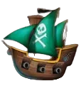 Grünes Schiff-Symbol