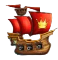 Rotes Schiff-Symbol